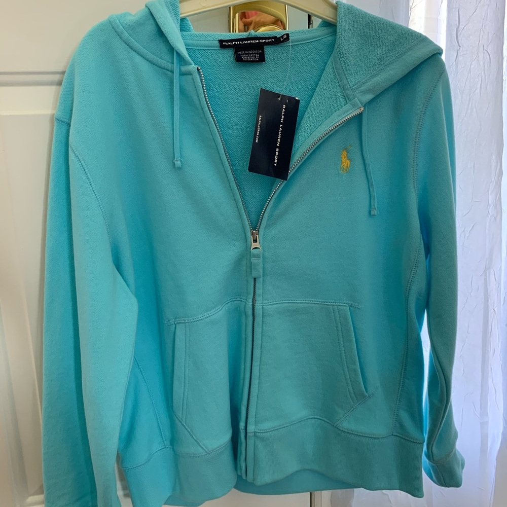 NWT Ralph Lauren 3/4 sleeve length zip up